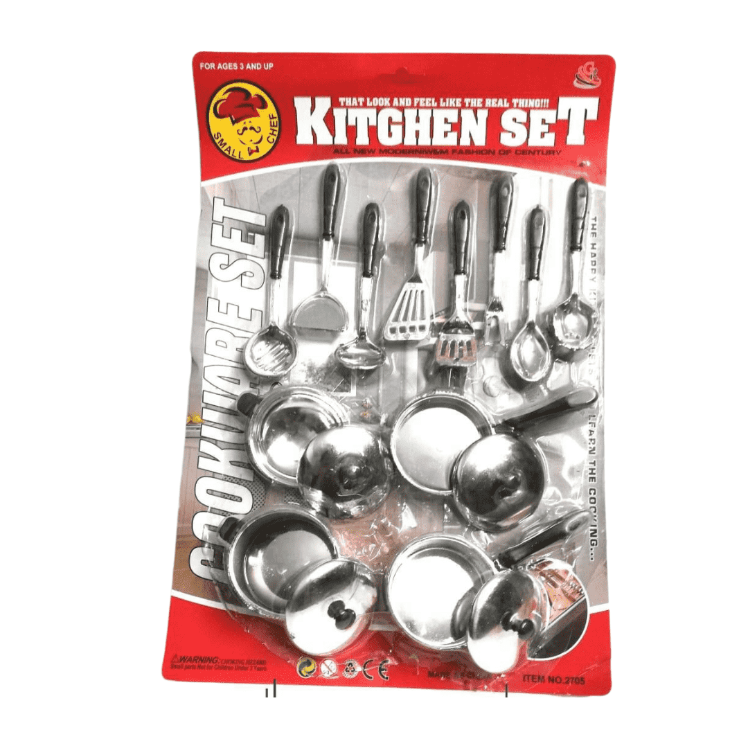 Silver Kitchen Set Toy